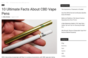 The Ultimate Guide to CBD Vape Pens: Choosing the Right Pen, Understanding Side Effects, and Proper Maintenance