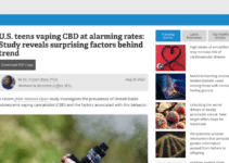 The Rising Concern of CBD Vaping Among Students: Risks, Regulations, and the Need for Education